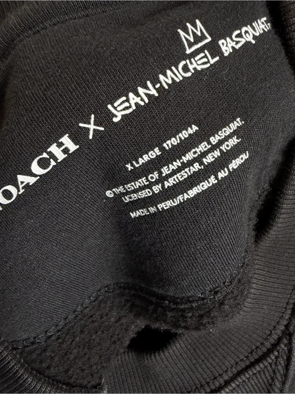 Coach x Jean-Michel Basquiat Empire NYC sweatshirt Size XL Black Pullover unisex